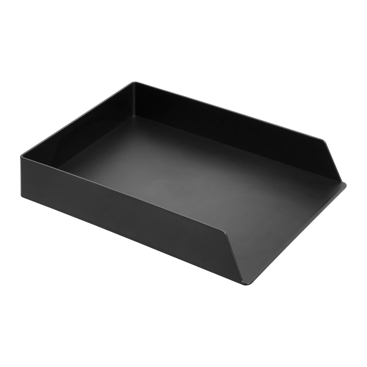 AmazonBasics Plastic Desk Organizer Bundle- Letter Tray 2-Pack/Accessory Tray/Half Accessory Tray/Small Tray/Pen Cup/Name Card Holder, Black