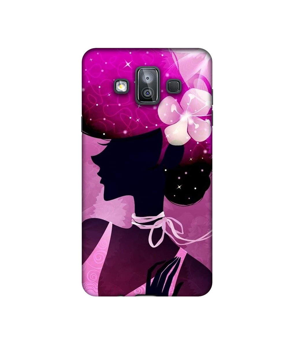 Amazon Brand - Solimo Designer Lady Vectors 3D Printed Hard Back Case Mobile Cover for Samsung Galaxy J7 Duo