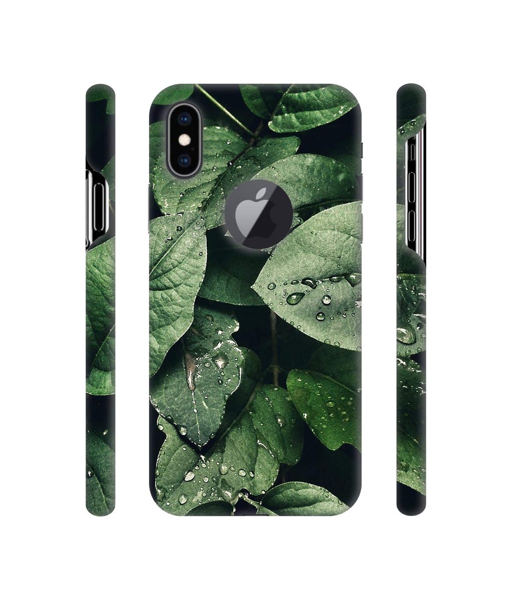 Amazon Brand - Solimo Designer Leafs 3D Printed Hard Back Case Mobile Cover for Apple iPhone Xs Max (Logo Cut)