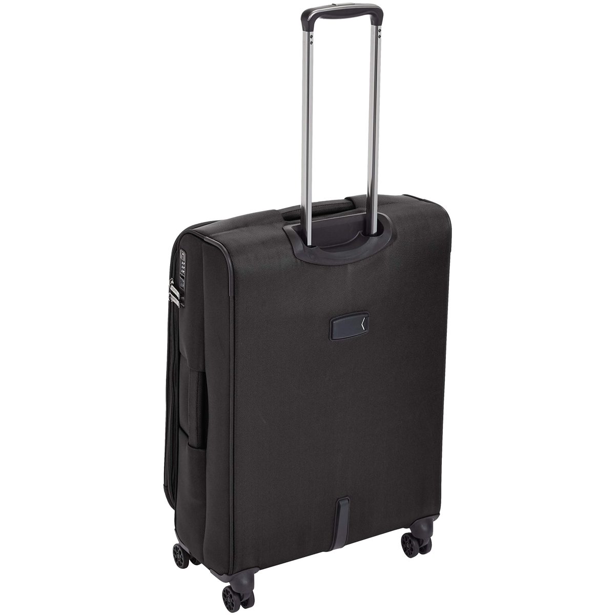 AmazonBasics Premium Expandable Softside Spinner Luggage with TSA Lock Black