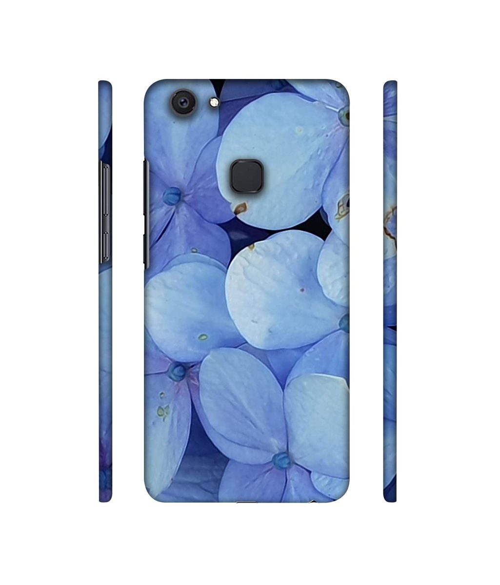 Amazon Brand - Solimo Designer Light Blue Flower Photography 3D Printed Hard Back Case Mobile Cover for Vivo V7 Plus